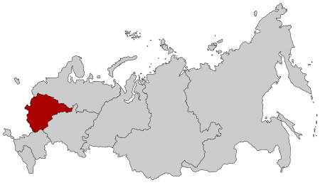 中央联邦管区在俄罗斯联邦的位置
