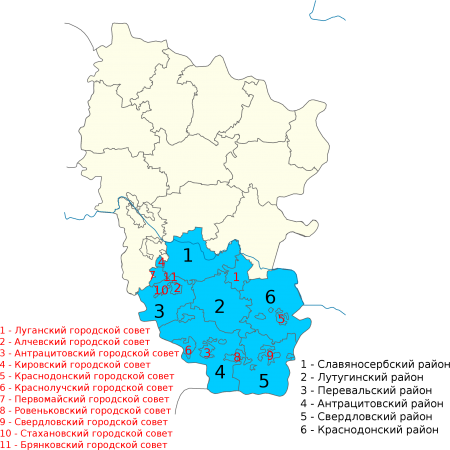 卢甘斯克人民共和国行政区划