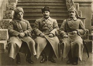 Revvoensoviet of the 1st Cavalry Army, Voroshilov, Budyonny and Stadenko.jpg
